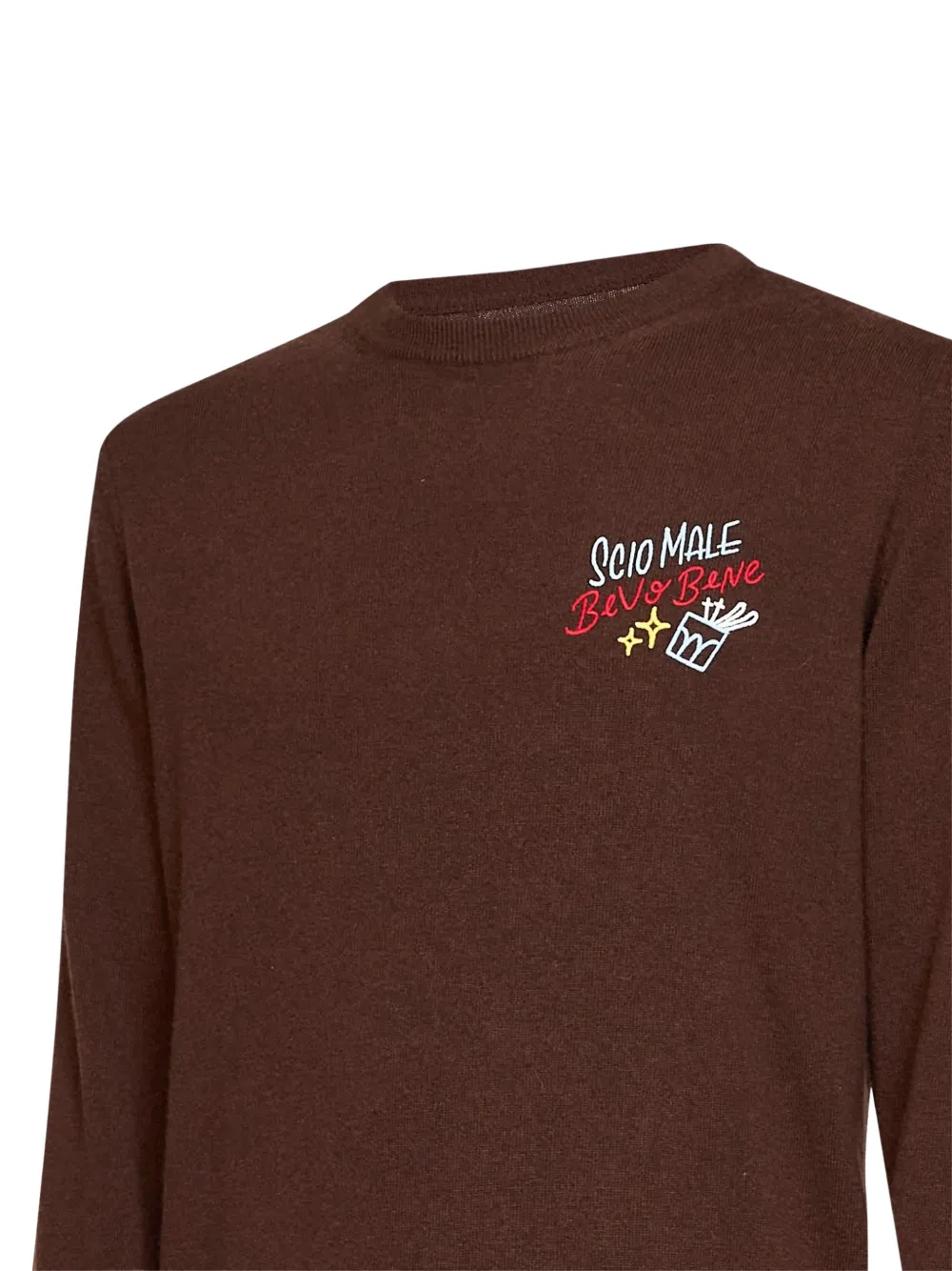 MC2 Saint Barth embroidered plain-stitch sweater Bruin
