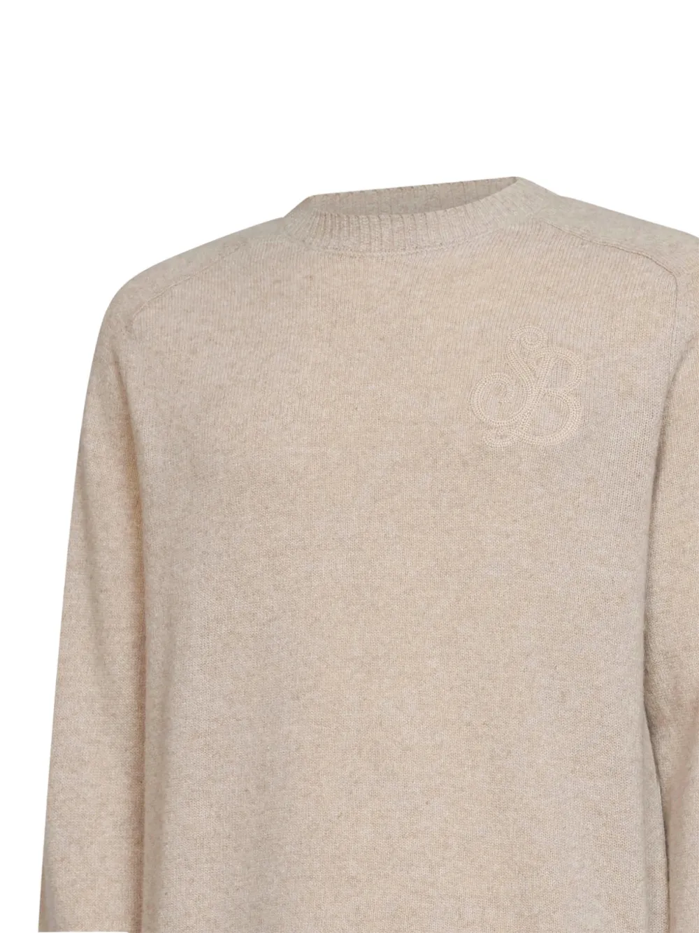 MC2 Saint Barth SB Legacy monogram-embroidered sweater Beige