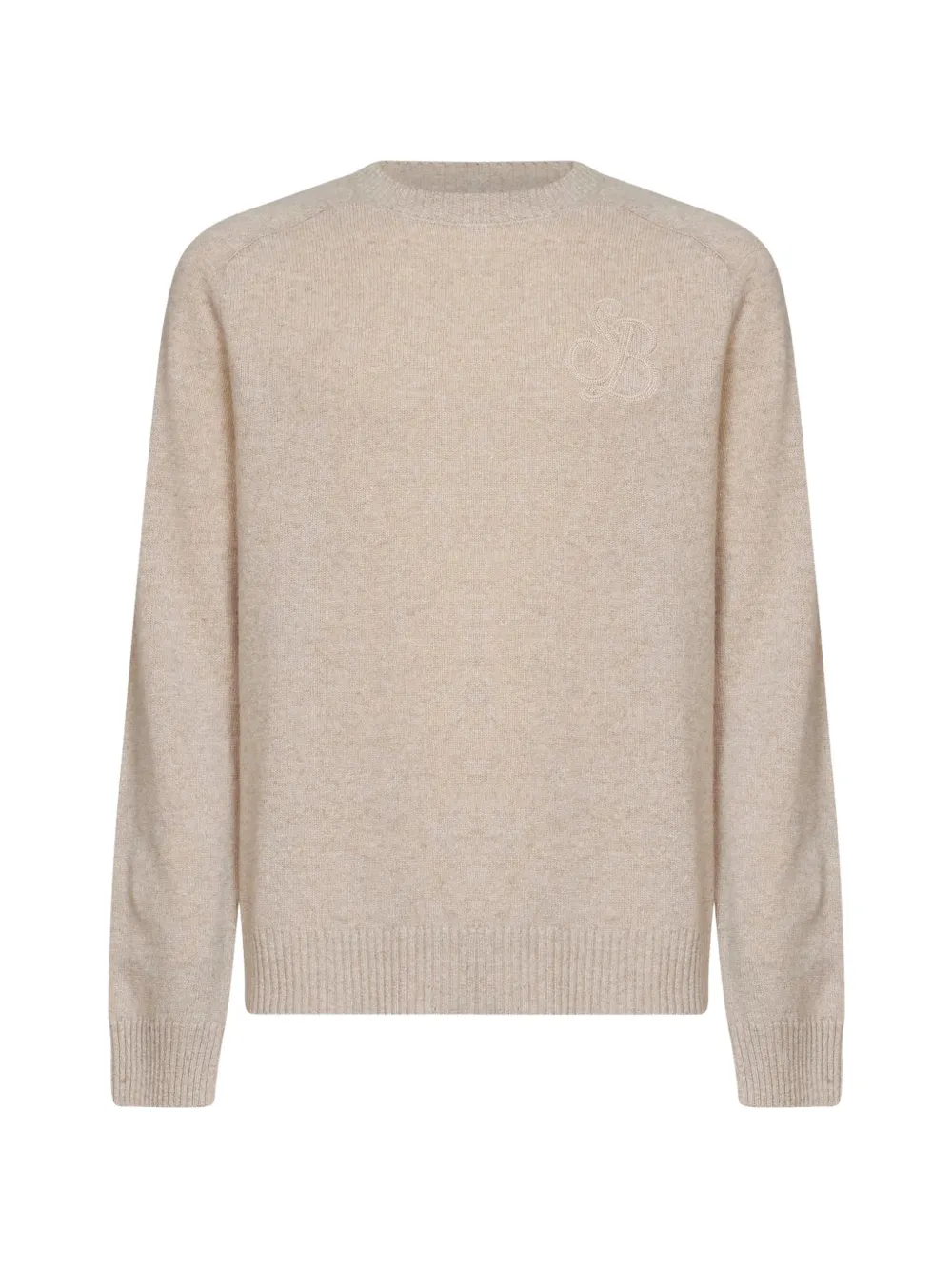 MC2 Saint Barth SB Legacy monogram-embroidered sweater Beige
