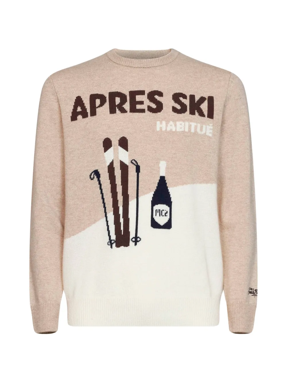 MC2 Saint Barth jacquard-artwork sweater Beige