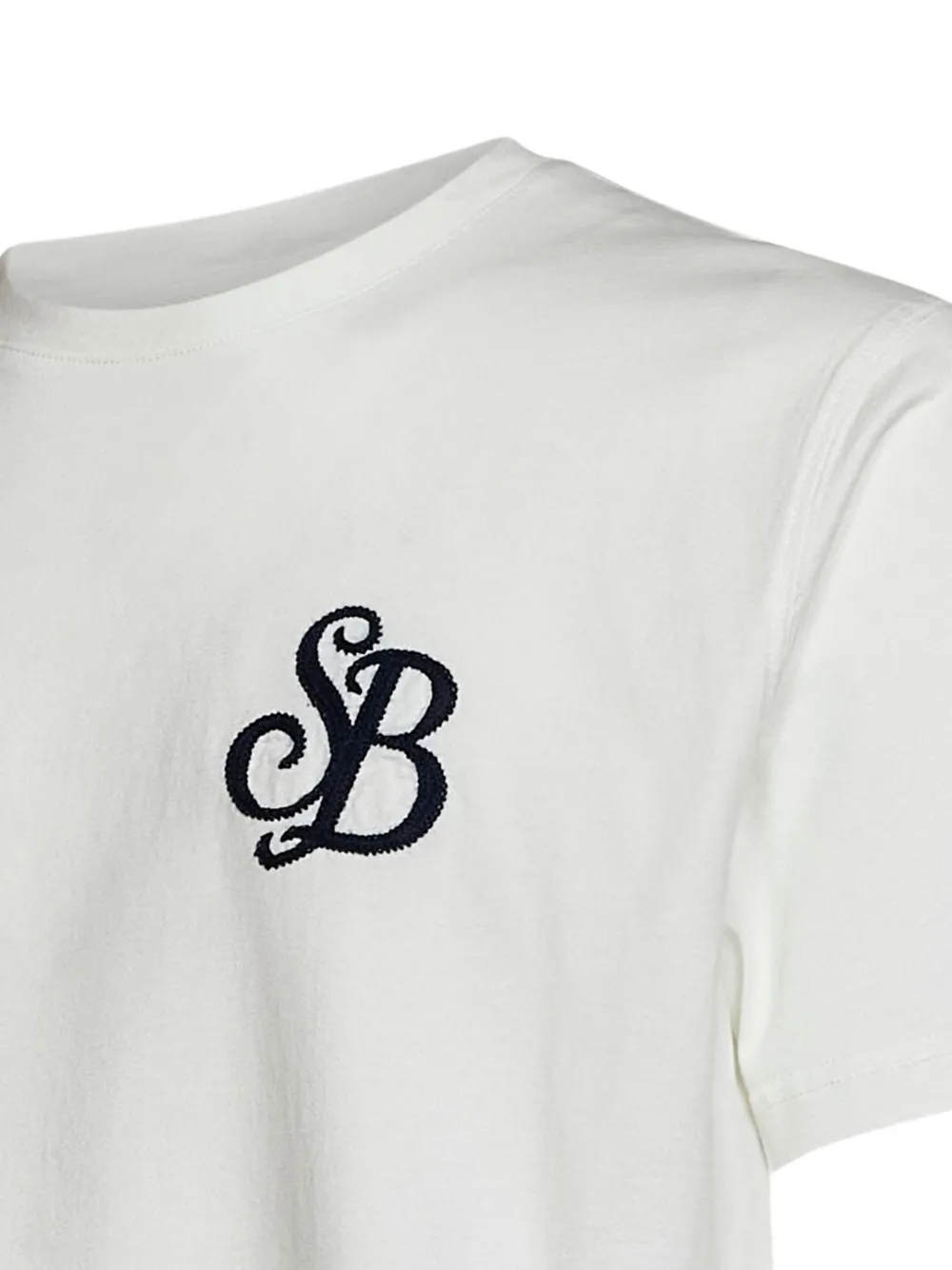 MC2 Saint Barth Arnott biologisch katoenen T-shirt met SB Legacy-monogramborduurwerk Wit