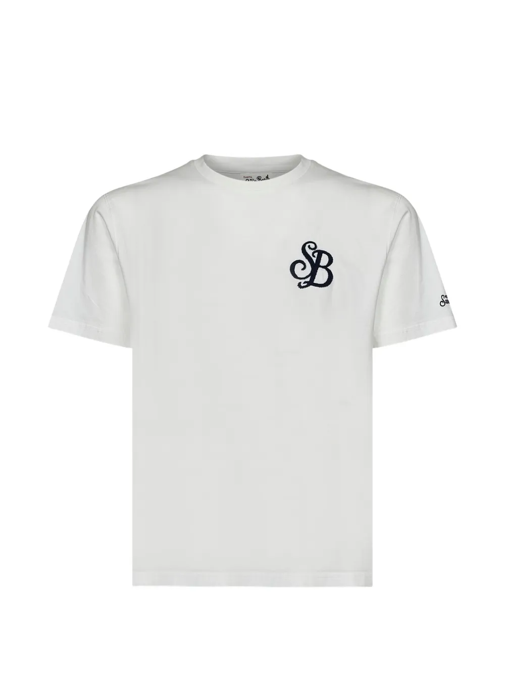 MC2 Saint Barth Arnott biologisch katoenen T-shirt met SB Legacy-monogramborduurwerk Wit