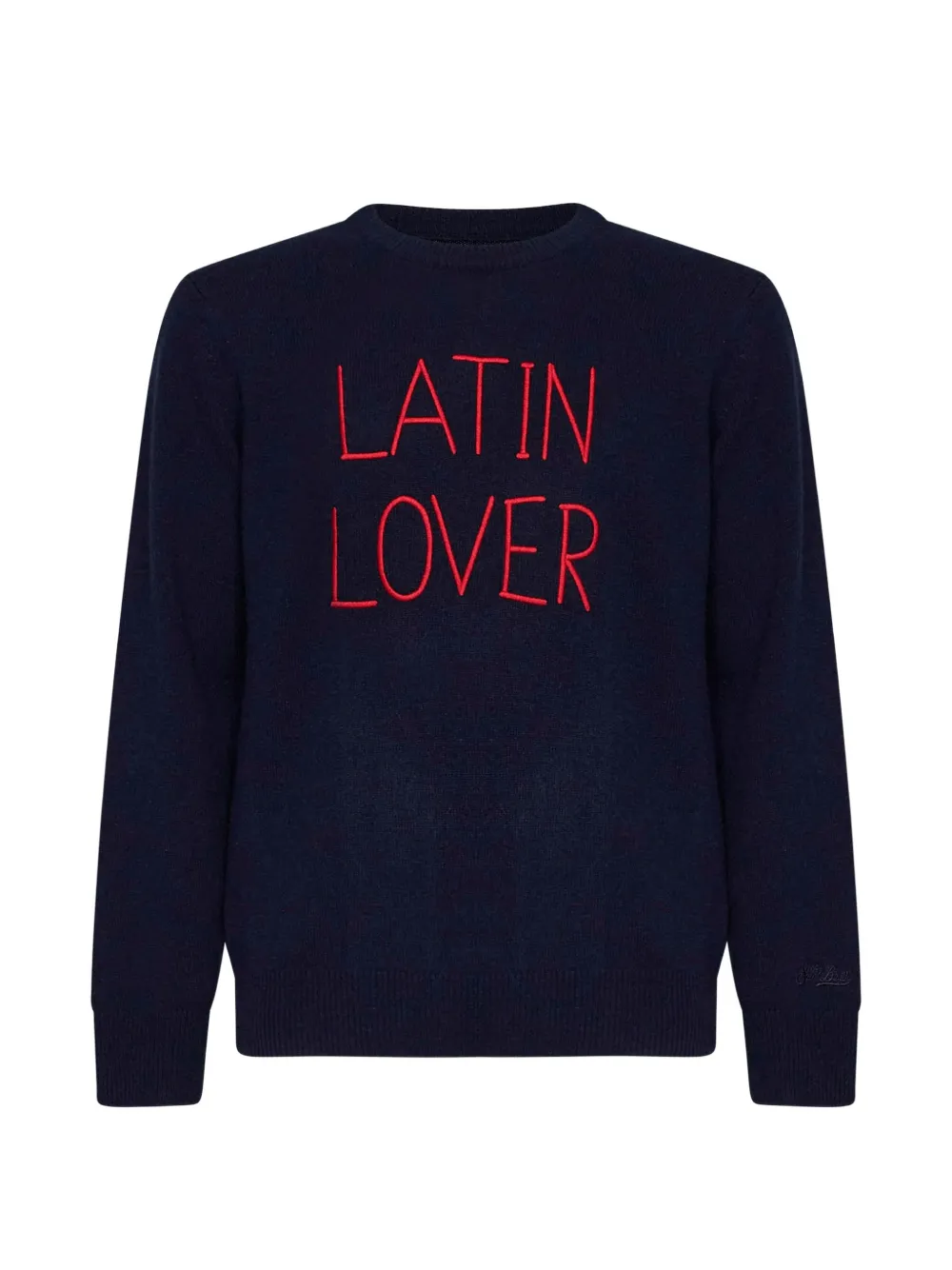 MC2 Saint Barth Sweater met borduurwerk en ronde hals Blauw