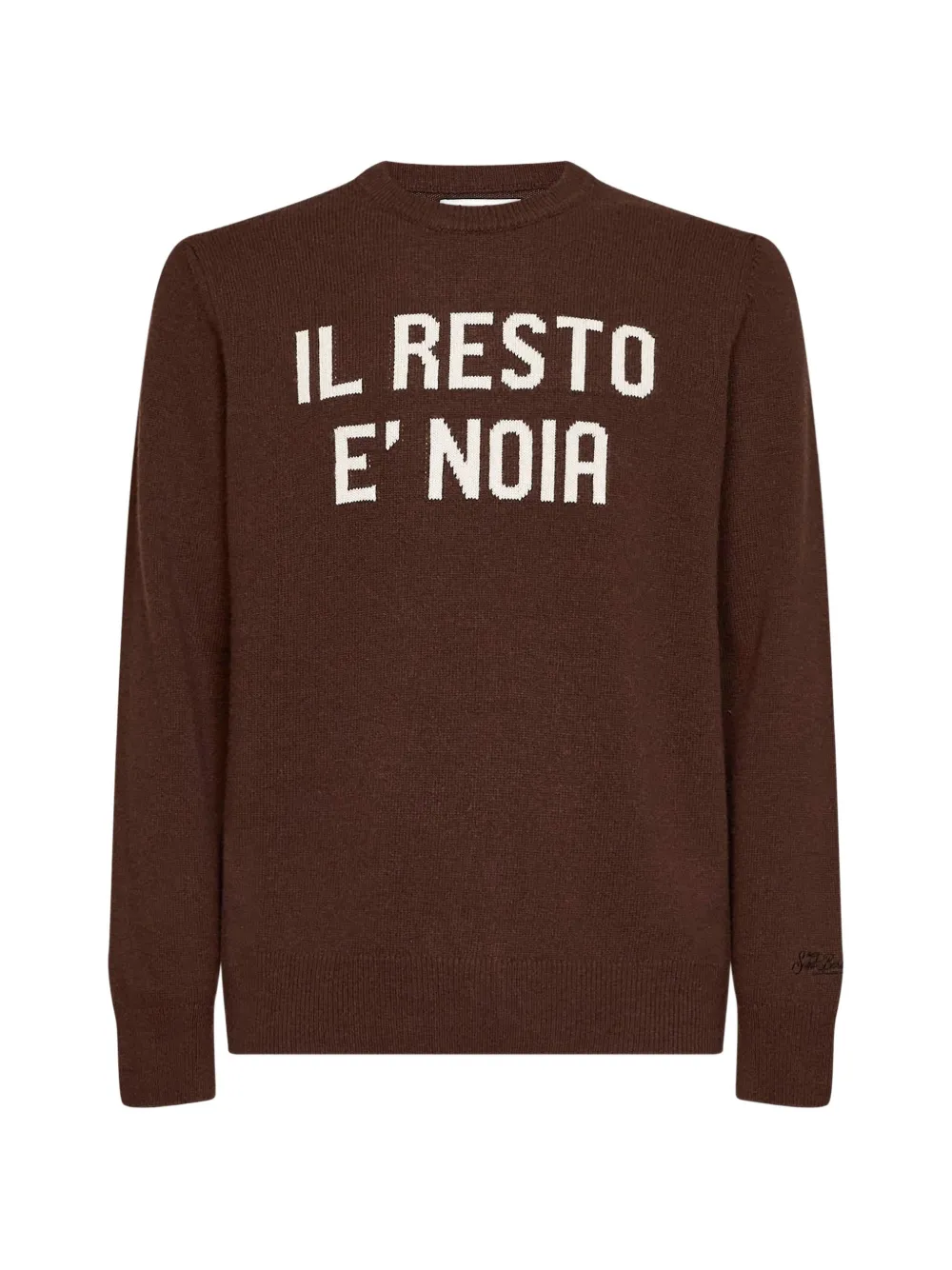 MC2 Saint Barth jacquard-knit logo-embroidered sweater Bruin