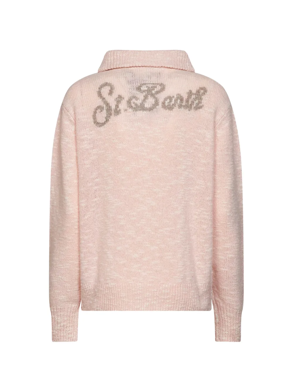 MC2 Saint Barth Saint Barth embroidered half-zip polo top Roze