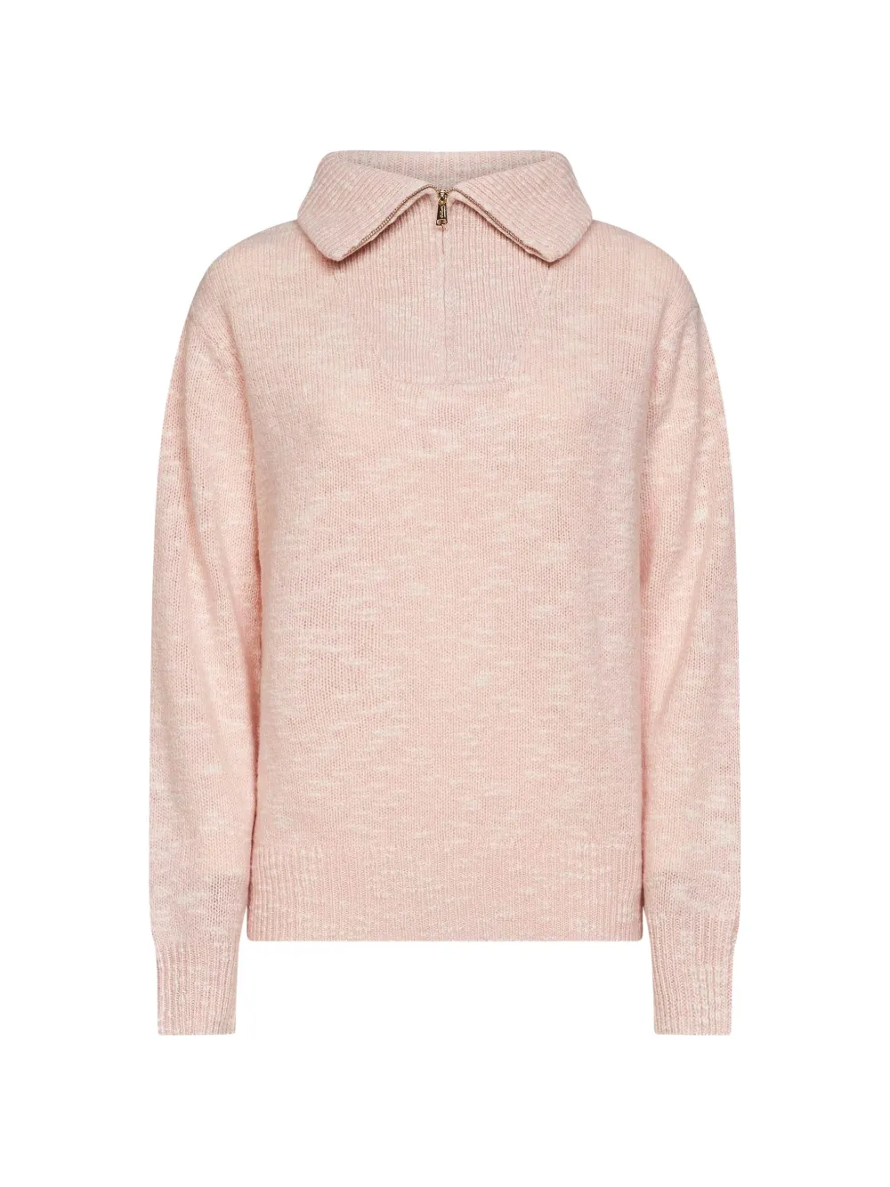 MC2 Saint Barth Saint Barth embroidered half-zip polo top Roze