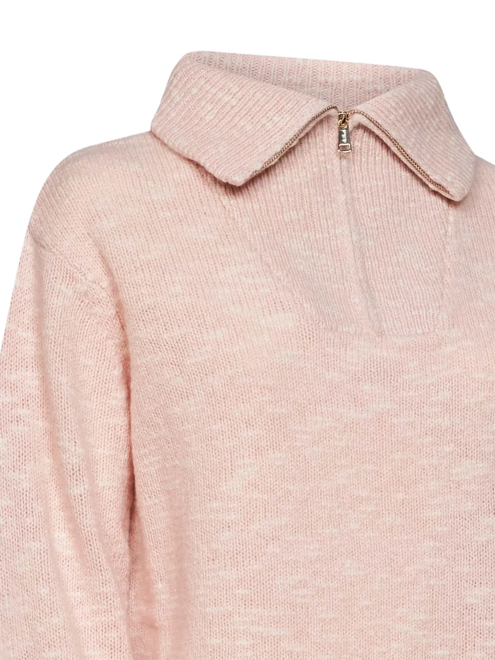 MC2 Saint Barth Saint Barth embroidered half-zip polo top Roze