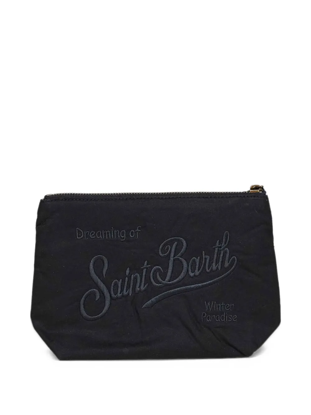 MC2 Saint Barth Aline Saint Barth-embroidered clutch bag Zwart