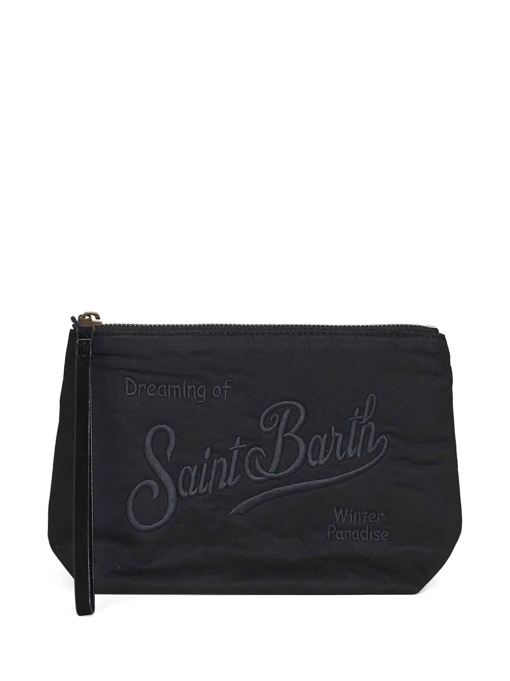 MC2 Saint Barth Aline Saint Barth-embroidered clutch bag Zwart