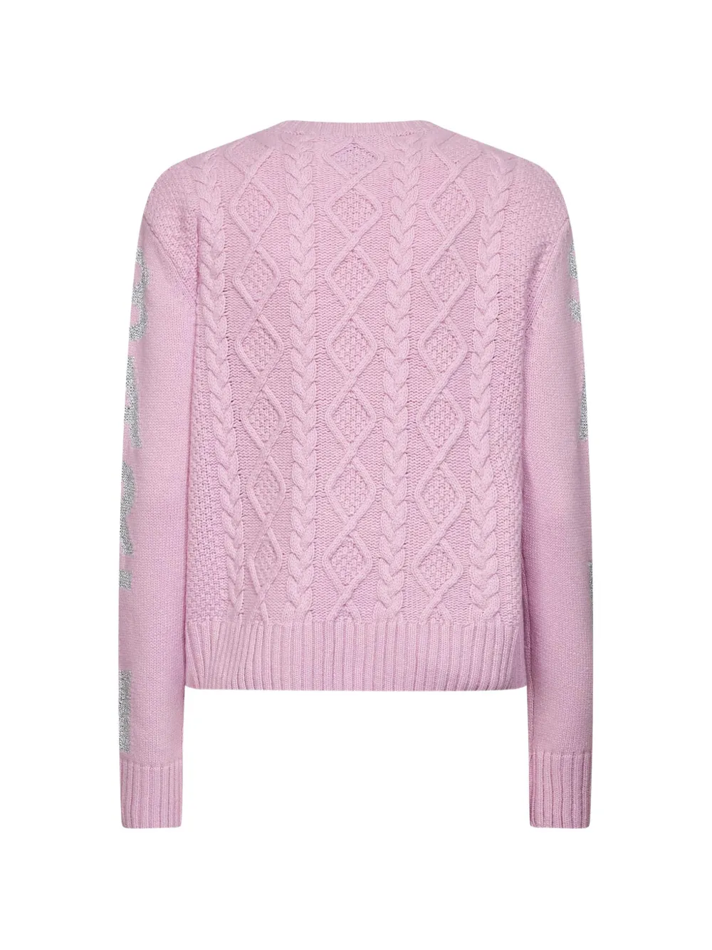 MC2 Saint Barth cable-knit logo-jacquard sweater Roze