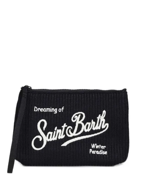 MC2 Saint Barth rib-stitch embroidered clutch bag