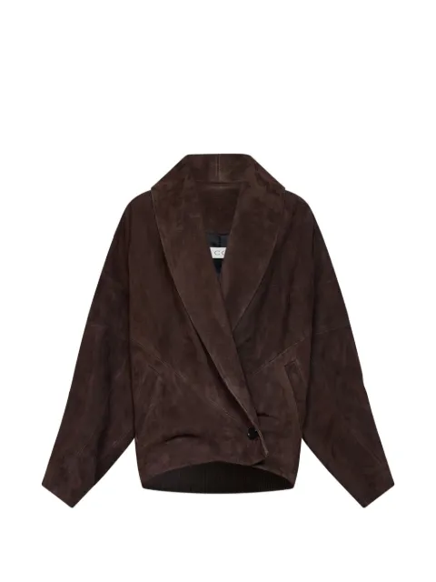 Co batwing-sleeve leather jacket 