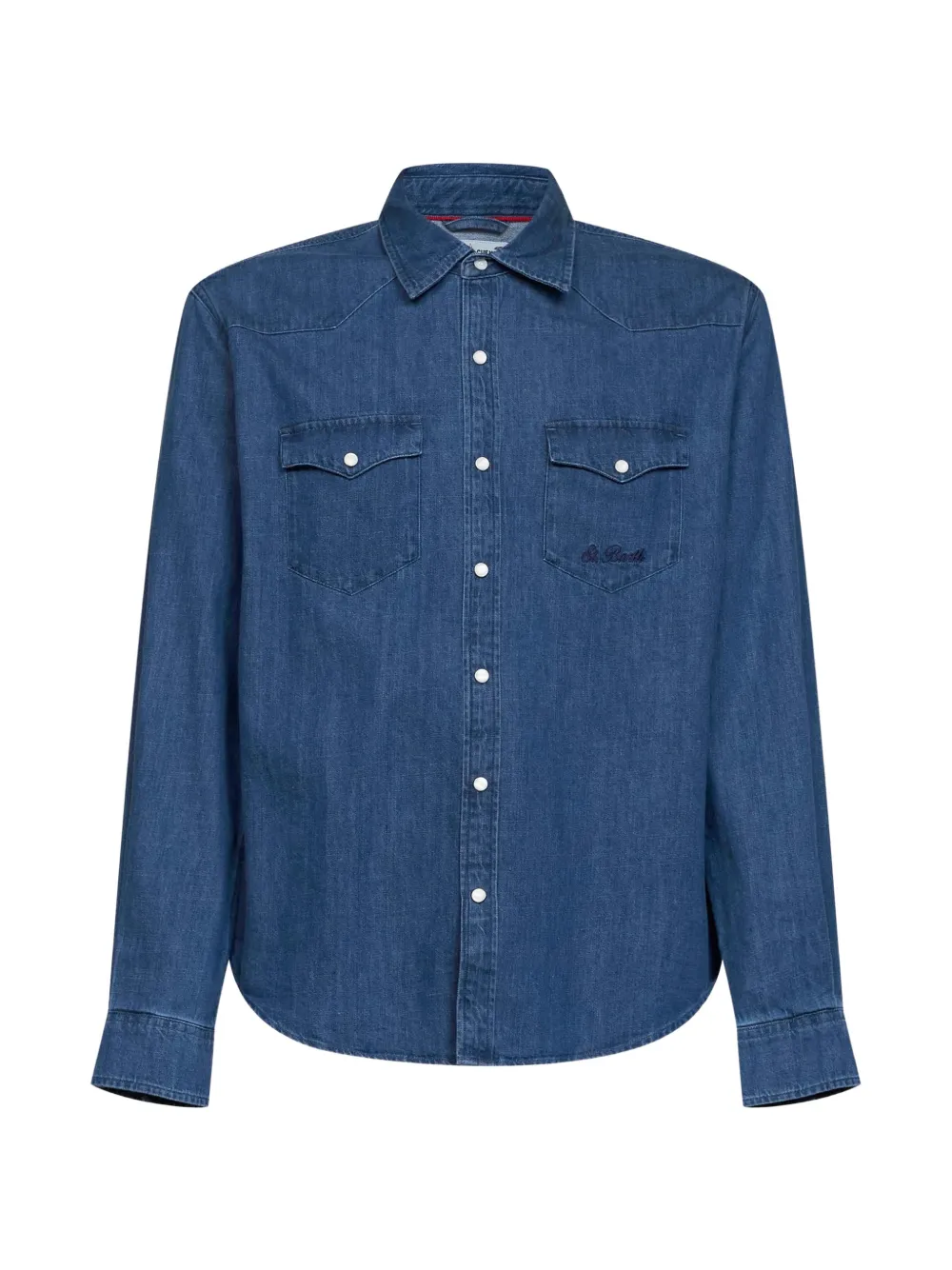 MC2 Saint Barth stone-wash Western shirt Blauw