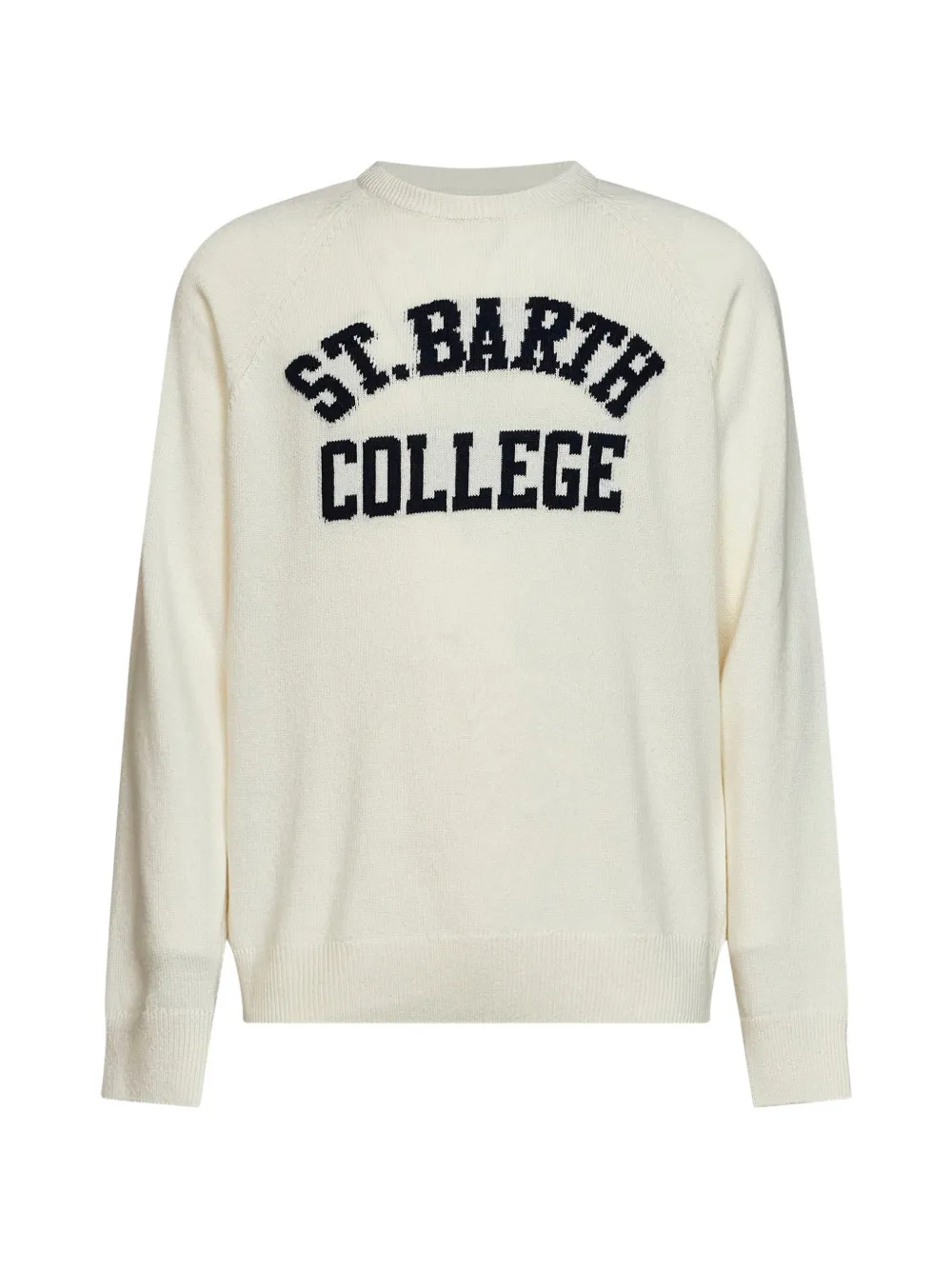 MC2 Saint Barth intarsia-knit raglan-sleeve sweater Beige