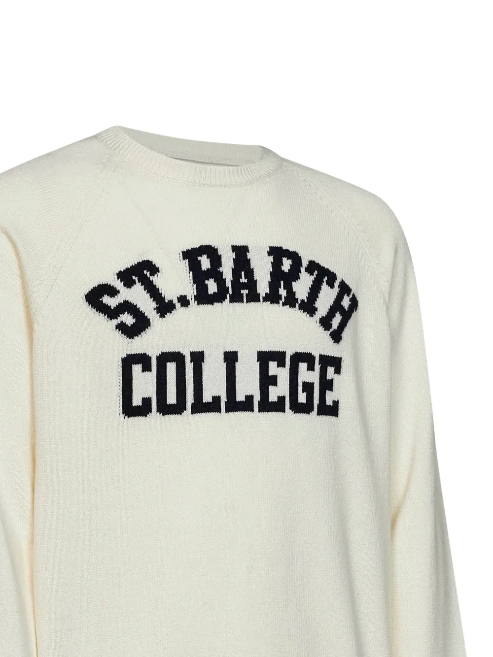 MC2 Saint Barth intarsia-knit raglan-sleeve sweater Beige
