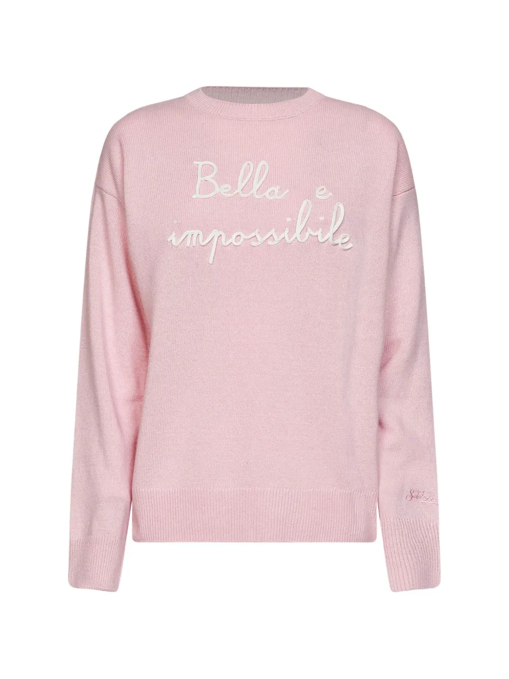 MC2 Saint Barth embroidered crew-neck sweater Roze