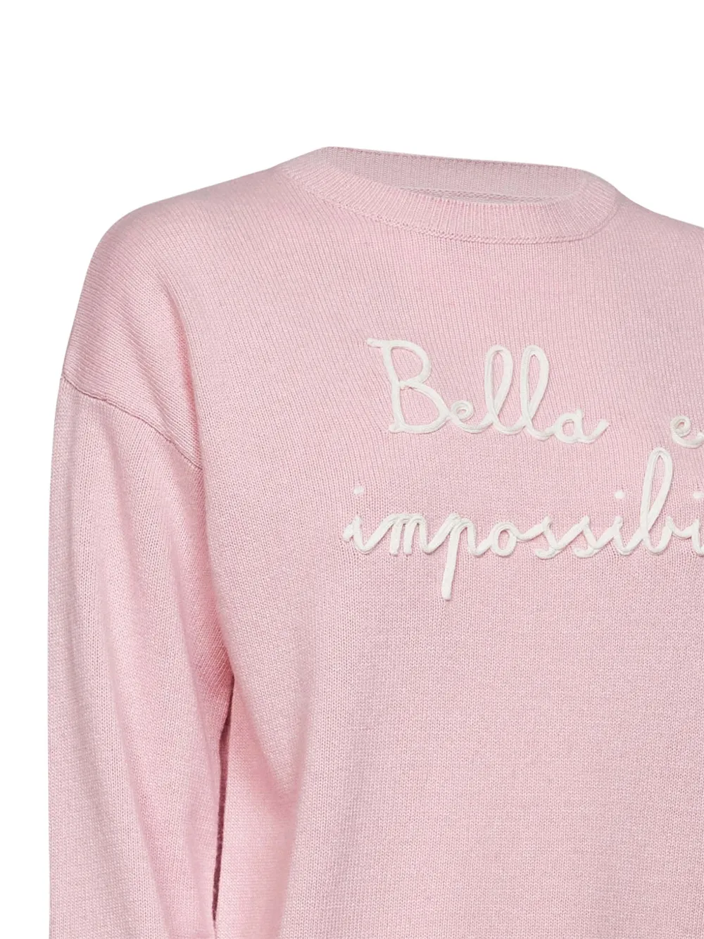 MC2 Saint Barth embroidered crew-neck sweater Roze