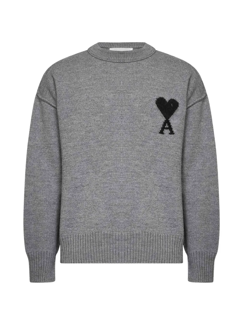 AMI Paris Ami de Cœur intarsia-knit sweater Grijs