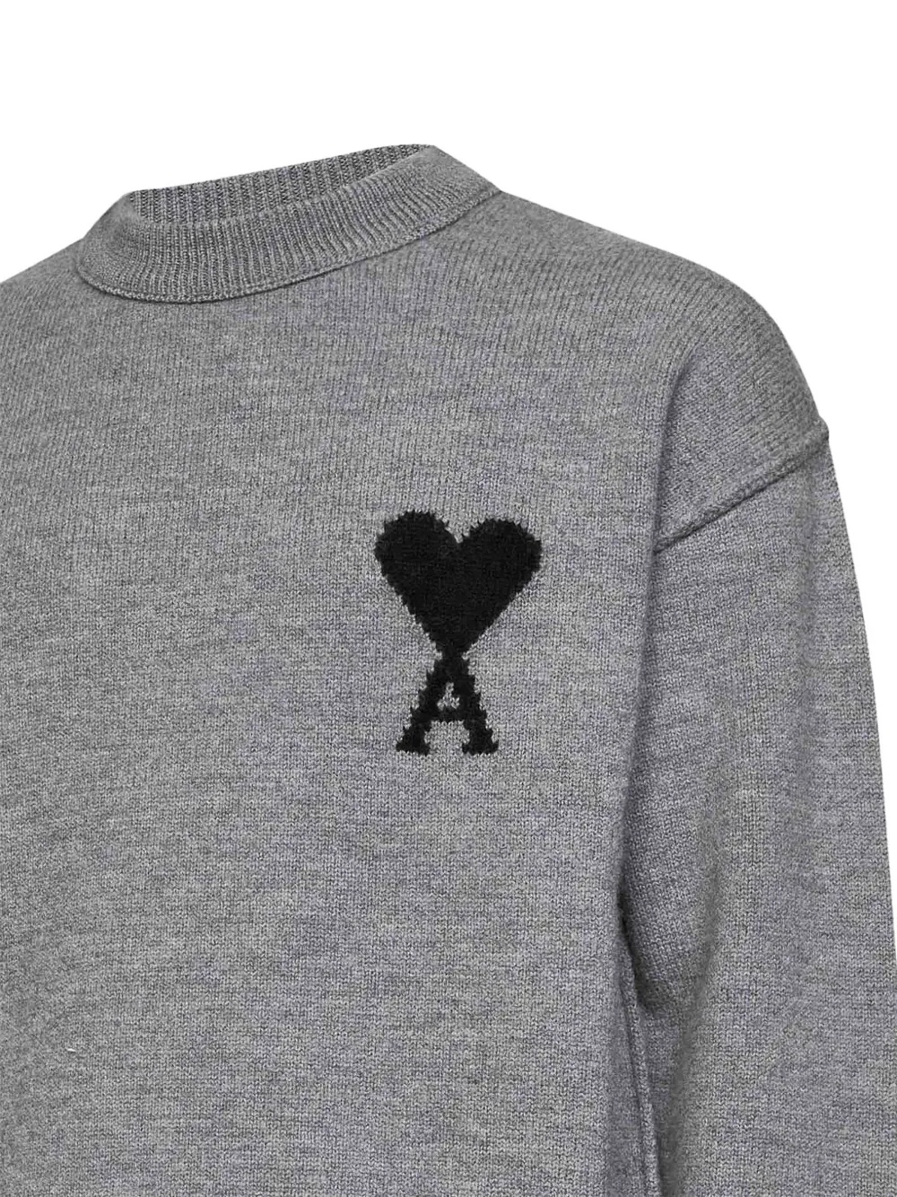 AMI Paris Ami de Cœur intarsia-knit sweater Grijs