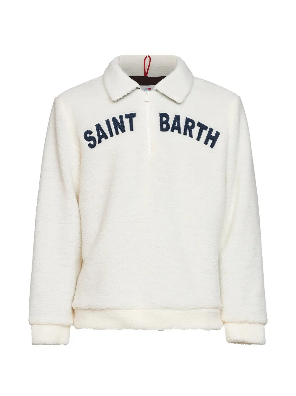 MC2 Saint Barth logo-patch quarter-zip sweater Beige