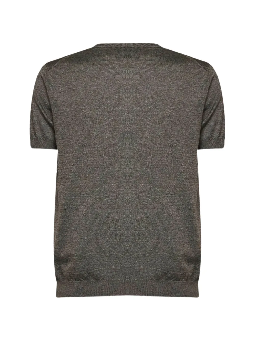 Giorgio Armani short-sleeved silk-blend sweater Bruin