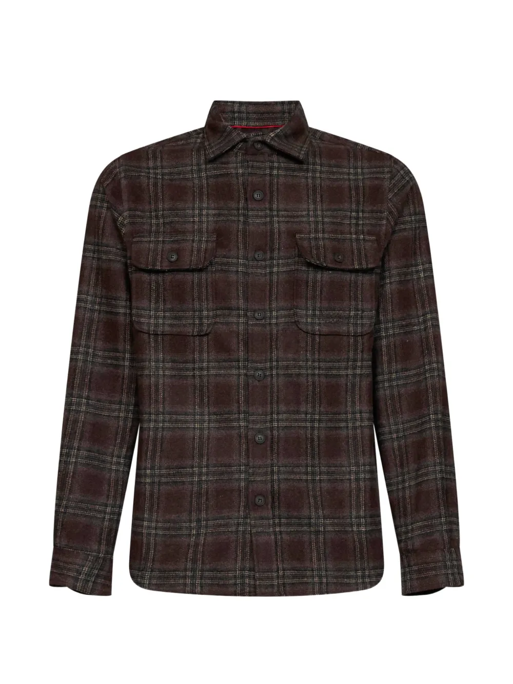 MC2 Saint Barth plaid-pattern pocket-detail shirt Bruin