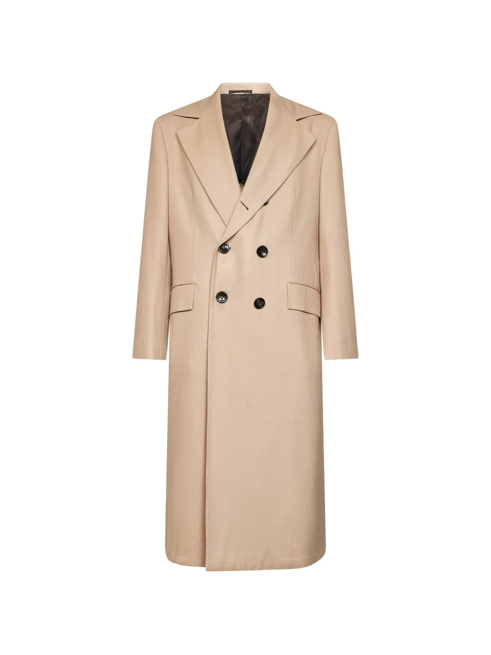 Kiton double-breasted martingale-belt coat - Neutrals