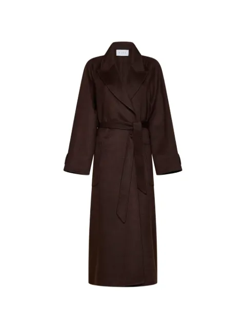 kaos belted notch-lapel coat