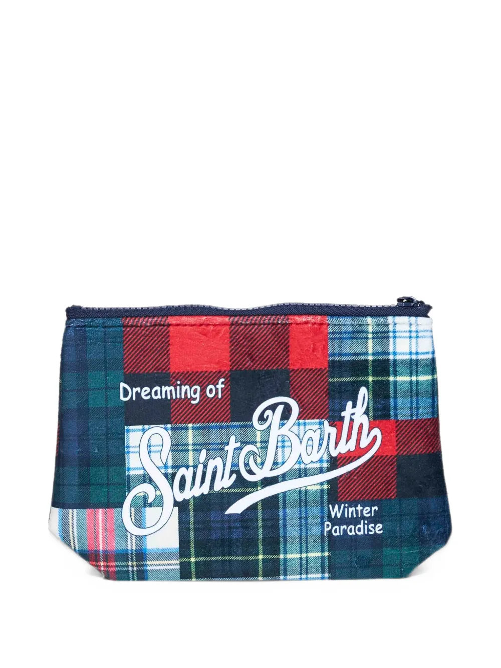 MC2 Saint Barth Aline tartan patchwork clutch bag Blauw