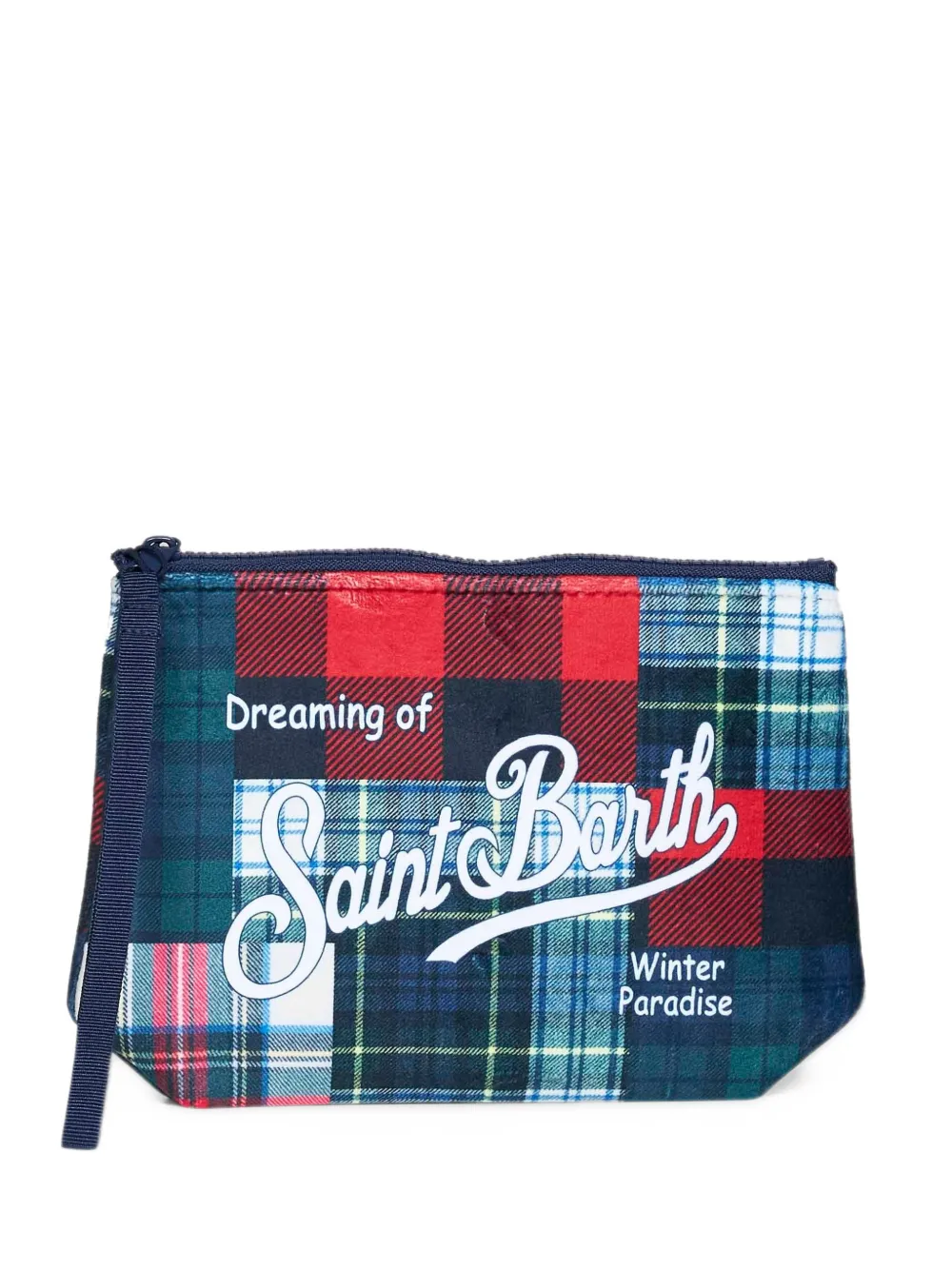 MC2 Saint Barth Aline tartan patchwork clutch bag Blauw