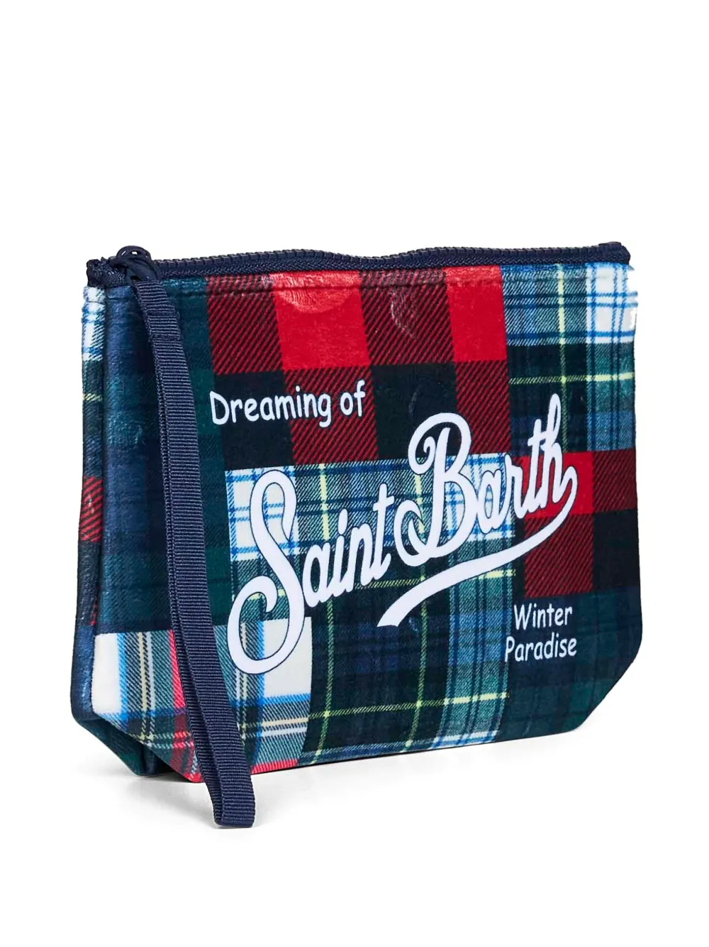 MC2 Saint Barth Aline tartan patchwork clutch bag Blauw