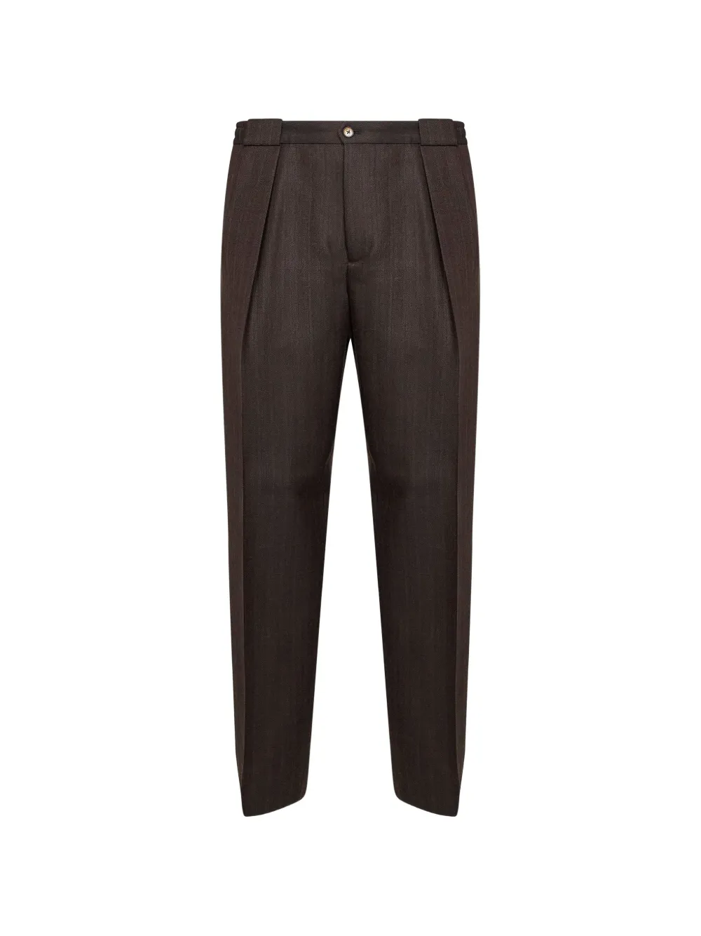 Briglia 1949 pleated virgin wool trousers Bruin