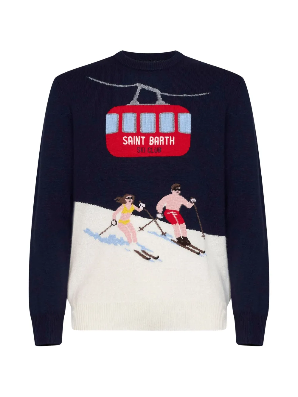 MC2 Saint Barth jacquard-knit sweater Blauw