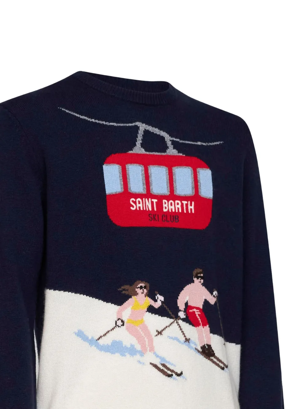 MC2 Saint Barth jacquard-knit sweater Blauw