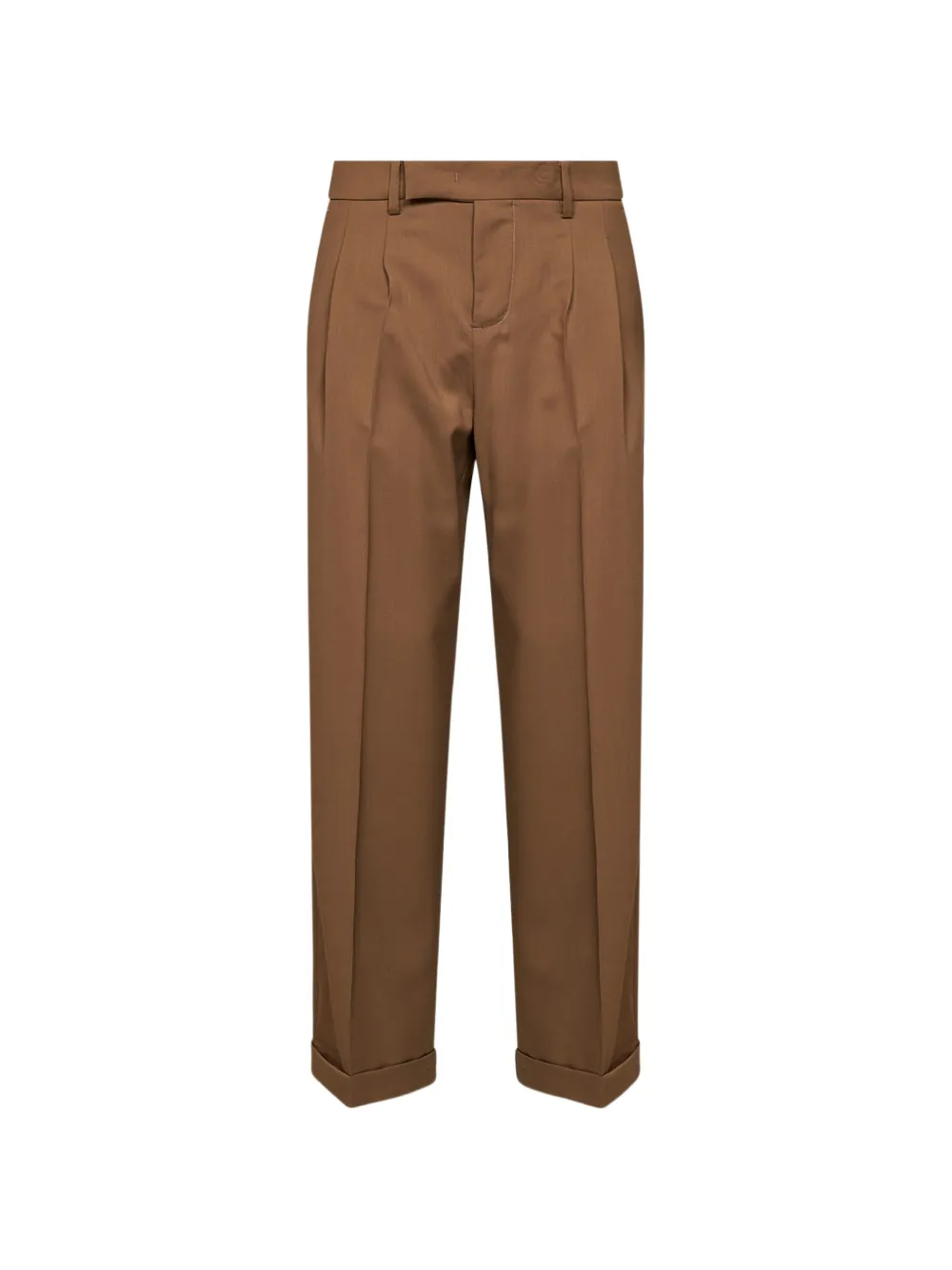 Briglia 1949 pleated turn-up trousers Bruin