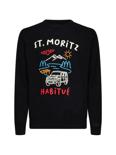 MC2 Saint Barth St. Moritz-embroidered sweater