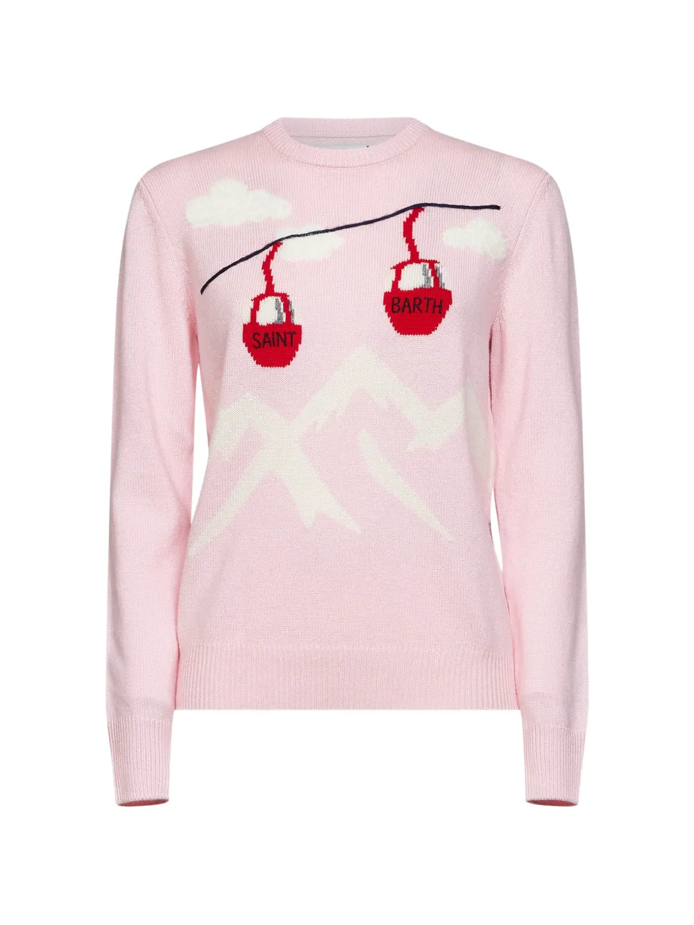 MC2 Saint Barth Queen postcard-jacquard sweater Roze