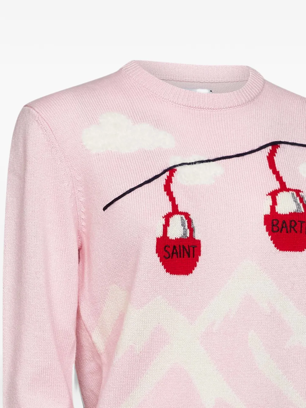 MC2 Saint Barth Queen postcard-jacquard sweater Roze