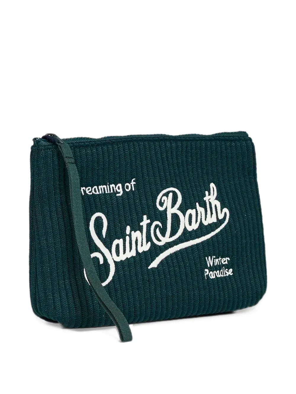 MC2 Saint Barth Aline rib-stitch Saint Barth clutch bag Groen