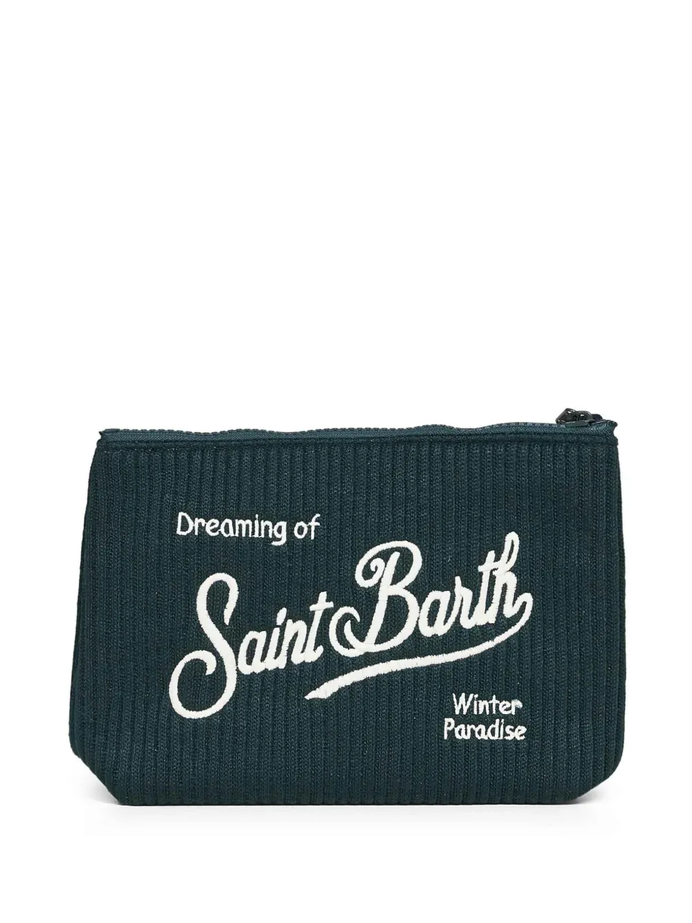 MC2 Saint Barth Aline rib-stitch Saint Barth clutch bag Groen