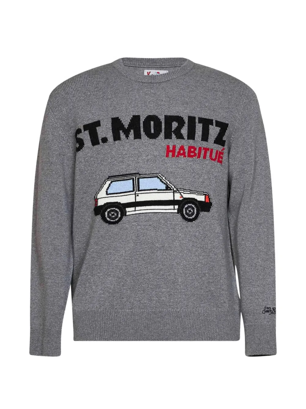MC2 Saint Barth St. Moritz intarsiagebreide trui Grijs