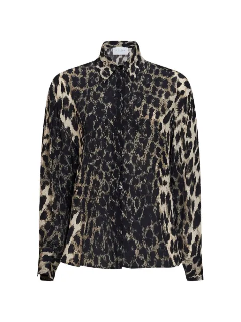 kaos camisa con estampado de leopardo
