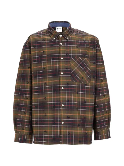 Barbour x A.P.C monogram tartan shirt