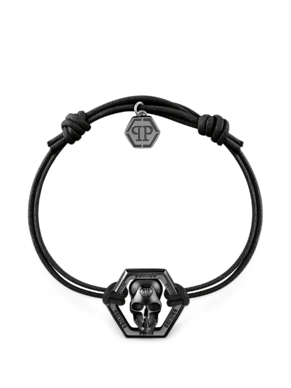 Philipp Plein Friendship skull-charm bracelet - Nero