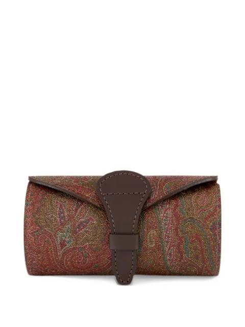 ETRO HOME Paisley-print leather watch roll