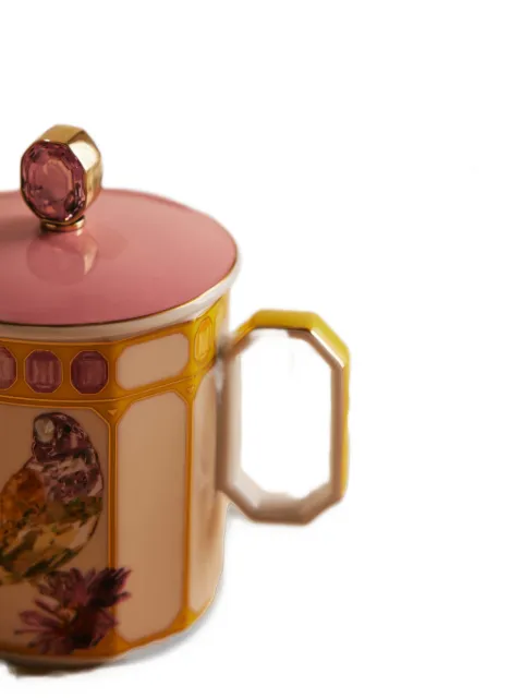Rosenthal x Swarovski Idyllia bird-print mug (8.6cm x 11.2cm x 10.4cm)