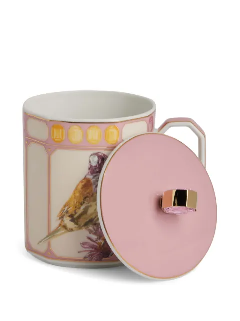 Rosenthal x Swarovski Idyllia bird-print mug (8.6cm x 11.2cm x 10.4cm)