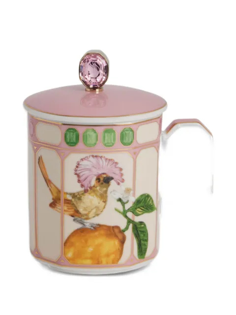 Rosenthal x Swarovski crystal-embellished bird-print mug