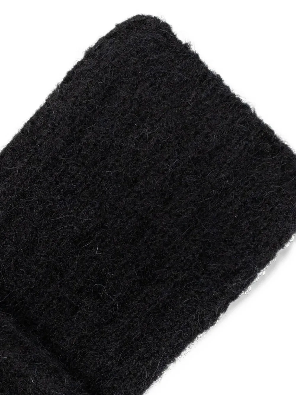 Givenchy logo-print fingerless gloves Zwart