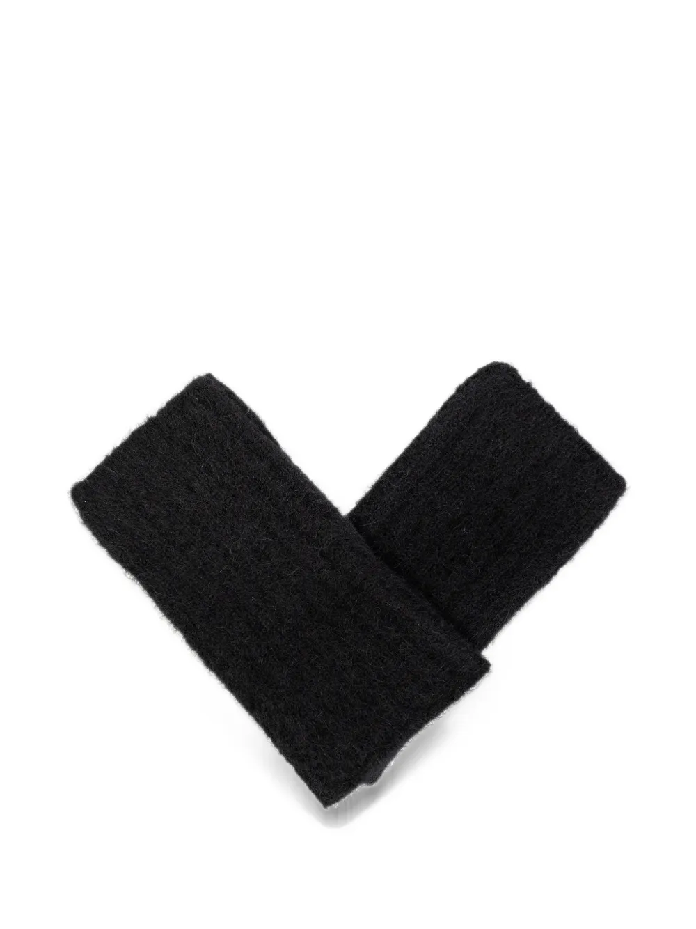 Givenchy logo-print fingerless gloves Zwart